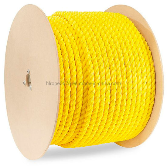 3 strand trançada poliamida amarela (nylon) corda